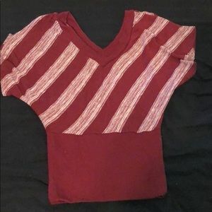 Maroon top
